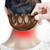 Massage Comb Head Massager Sandalwood Five Tooth Comb