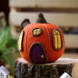 1707BA Halloween Artificial Pumpkin Home Ornaments, Vivid Desktop, Handmade Craft Props, Cute Soft Knitted Harvest, Home Decoration