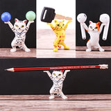 0907BA Kawaii Cats Pen Holder Funny Cat Doll Tabletop Figurines Plastic Crafts Earphone Holder For Office Home Decoration Accessories