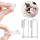 2307GP 2/1pcs Super Soft Pet Finger Toothbrush Cat Dog Silica gel Brush Bad Breath Tartar Teeth Care Tool Dog Cat Cleaning Pet Supplies