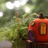 1707BA Halloween Artificial Pumpkin Home Ornaments, Vivid Desktop, Handmade Craft Props, Cute Soft Knitted Harvest, Home Decoration