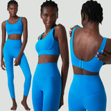 2/3 Pieces Fitness Yoga Set Women Solid Color Lycra Workout Gym Suit Breathable Quick Dry Running Sportswear Pilates Clothing