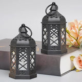 2307BA Electronic Candle Light High Brightness Flicker Free Battery-Operated Retro Design Halloween Desk Lantern Lamp Decor For Camping