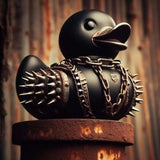 0907TA New Duck Statue Gothic Sculpture Punk Animal Figurine Resin Desk Decoration Collectible Figurines Satan Duck Tabletop Ornaments