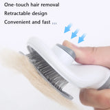 2808GP One-Click Pet Hair Removal Comb Magic Comb With Plastic Handle Fast Remove Dog Cats Floating Hair Pet Hairs Cleaning Products