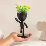 1Pc Character Shape With Plant Decoration, Personality Creative Office Simple Crafts