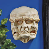 1707BA Resin Creepy Spooky Human Faces Statue Indoor Store Decorative People Sculpture For Home Wall  Halloween Decor Ornament