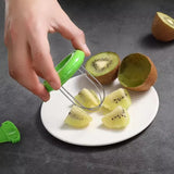 1007GG Creative Kiwi Cutter Knife Kitchen Fruit Slicer Peeler Scooper Detachable Salad Cooking Tools Lemon Kiwi Peeling Kitchen Gadgets