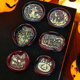 0709BA Halloween Series Wax Seal Stamp Copper Head Pumpkin Ghost Heart Rose DIY Holiday Invitation Envelope Card Scrapbooking Decor