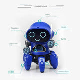 Six-Claw Fish Dancing Robot with Music Play Electric Six-Legged Robot Tool More than 0 4 Yuan Boy and Girl Baby Toys