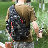 Outdoor Fishing Tackle Bag Waterproof Hiking Cycling Travel Backpack