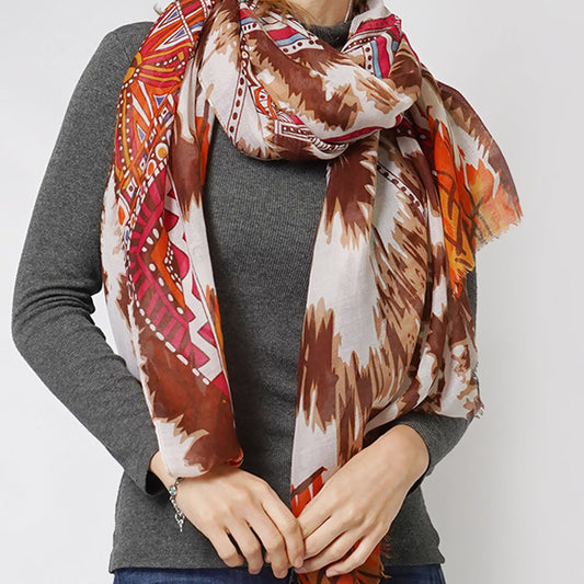 Ethnic Printed Scarf  (Sold By Dozen=$94.49)