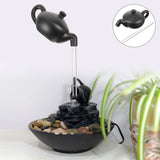 0907BA Home Decoration Indoor Desk Fountain Teapot Chinese Tabletop Tube Office Decore Ornament Zen Water