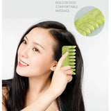 Nature Jade Massage Comb Gua Sha Board Spa Acupuncture Head Care