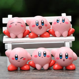 6Pcs/Set Anime Kirby Action Figures Pvc Model Doll Toys Collection Table Top Car Ornament For Children Birthday Surprise Gift