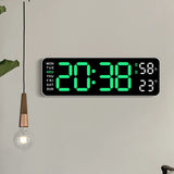 Large Display Digital Wall Clock with Date and Temperature