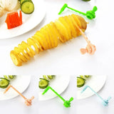 1007GG 1PC Potato Spiral Cucumber Blue Manual Cutter Carrot Spiralizer Spiral Salad Chopper Kitchen Gadget Home Vegetable Fruit Tool