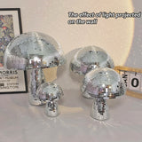 Disco Mushrooms Bedroom Decoration Mirror Mushroom Modern Home Decor Party Decorations Retro Reflective Mushroom Home Decor