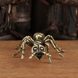 1109BA 2024 NEW Pure Brass ant Figurines Miniature Simulation insect Desk Ornament Table Tea Pets Antique Copper Crafts Home Decors