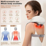 Massage Shawl Electric Neck And Back Massager Machine Wireless Shoulder Kneading Cervical Muscle Relaxing 45°C Hot Compress Hea