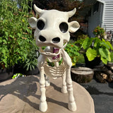 2307BA Horse Skeleton Cattle Cow Skull Sculptures Figurines Halloween Party Prop Room Decor Bedroom Home Decoration Desk Accessories