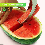 1007GG Stainless Watermelon Slicer Cutter Knife with Non-slip Plastic Wrap Handle Fruit Tools Kitchen Gadgets for Pineapple Cantaloupe