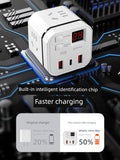 Panel USB Charging Timing Vertical Cube Socket