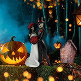 0709BA Halloween Table Decorations Resin Skeleton Wedding Couples Statue Desk Centerpieces for Home Indoor Outdoor Party Decor