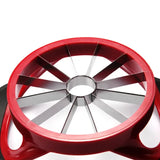 1007GG Red Black Apple Slicer Upgraded Version 12-Blade Large Apple Corer Stainless Steel Ultra-Sharp Apple Cutter Kitchen Tool Gadget