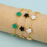 Gold Plated Stainless Steel 316L Plant Flower Bracelet