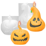 2808BA DIY Grimace Squash Silicone Candle Mould Funny Face Cushaw Resin Soap Mold Halloween Party Pumpkin Carriage Chocolate Cake Decor