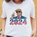 Trump 2024 Cotton Printing T Shirt Hop Hip Streetwear Funny for Man's Women's Clothing Casual Tshirt Top Men Tshirt Harajuku Tee