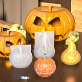 0709BA Expression Squash Pumpkin Silicone Candle Mold Smiley Angry Cushaw Soap Resin Crystal Mould Party Decor Halloween Chocolate Gift