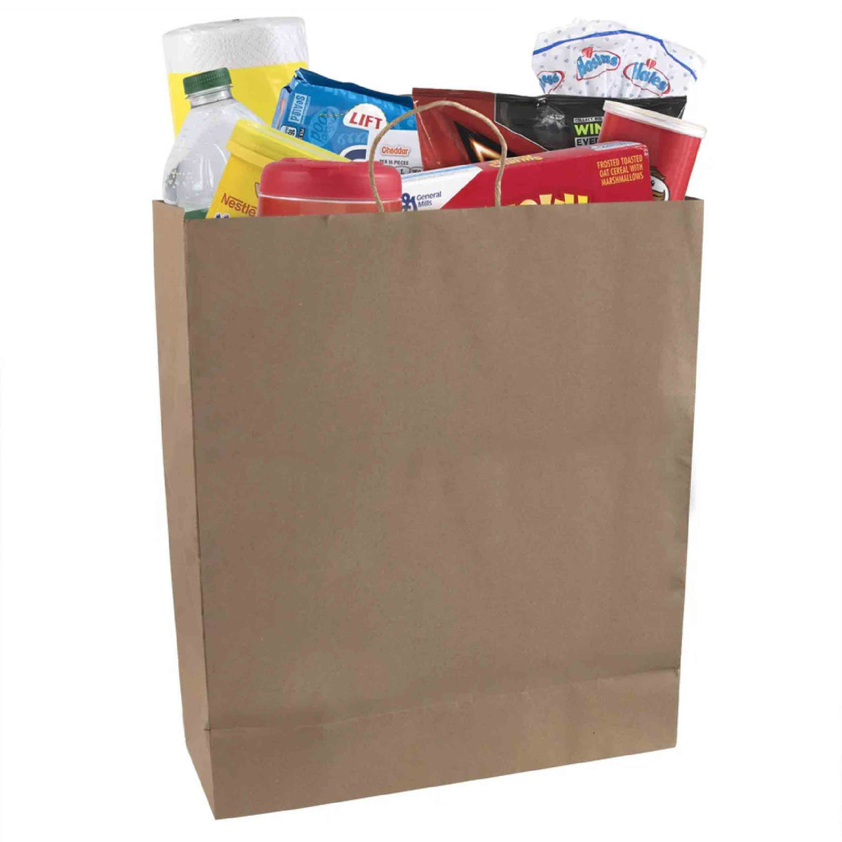 Wholesale 19 Inch Kraft Paper Grocery Shopping Bags