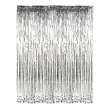 Silver Foil Fringe Curtain for Home and Birthday Décor (Sold By - 6 Piece)