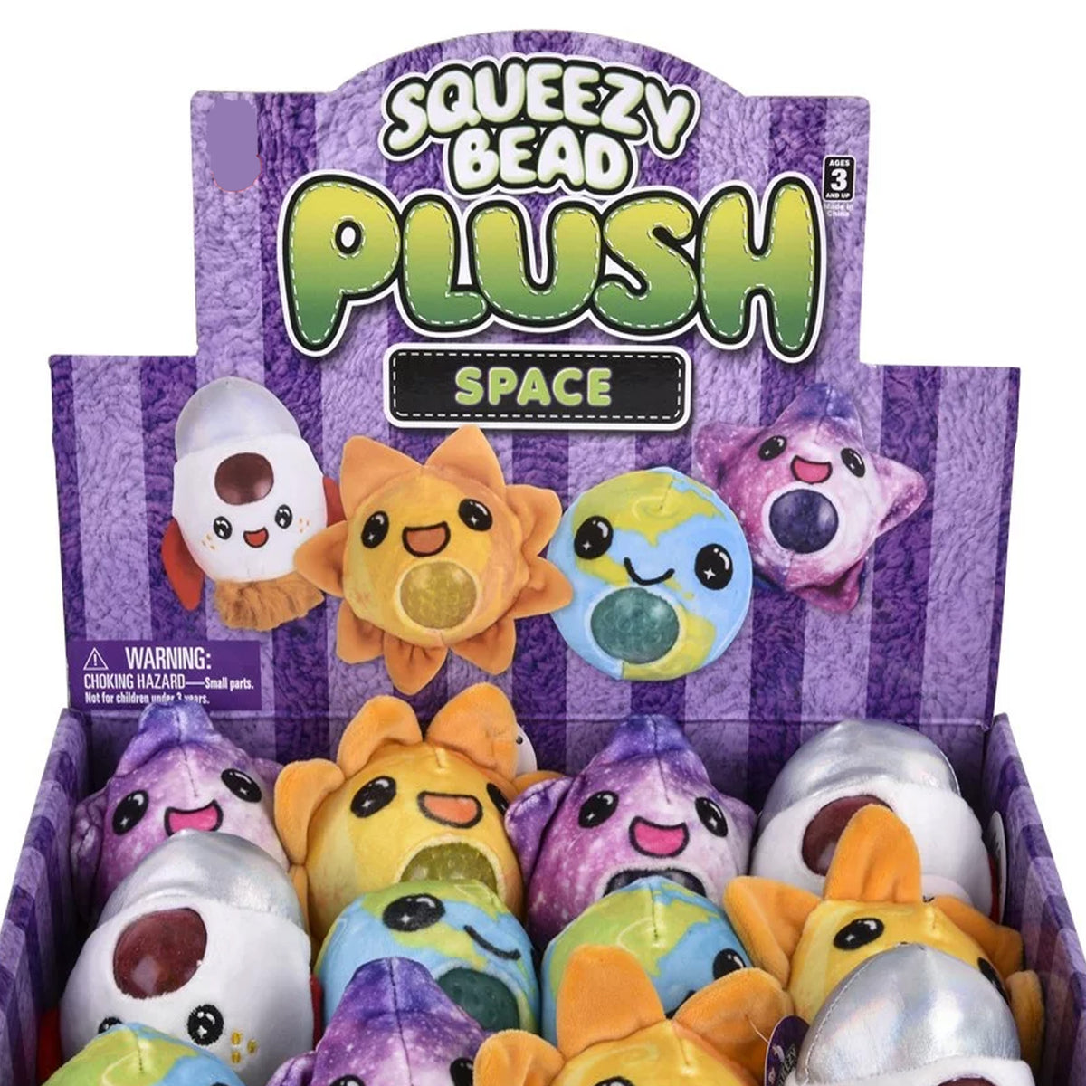 Space Squeezy Bead Plush Kids Toy In Bulk- Assorted