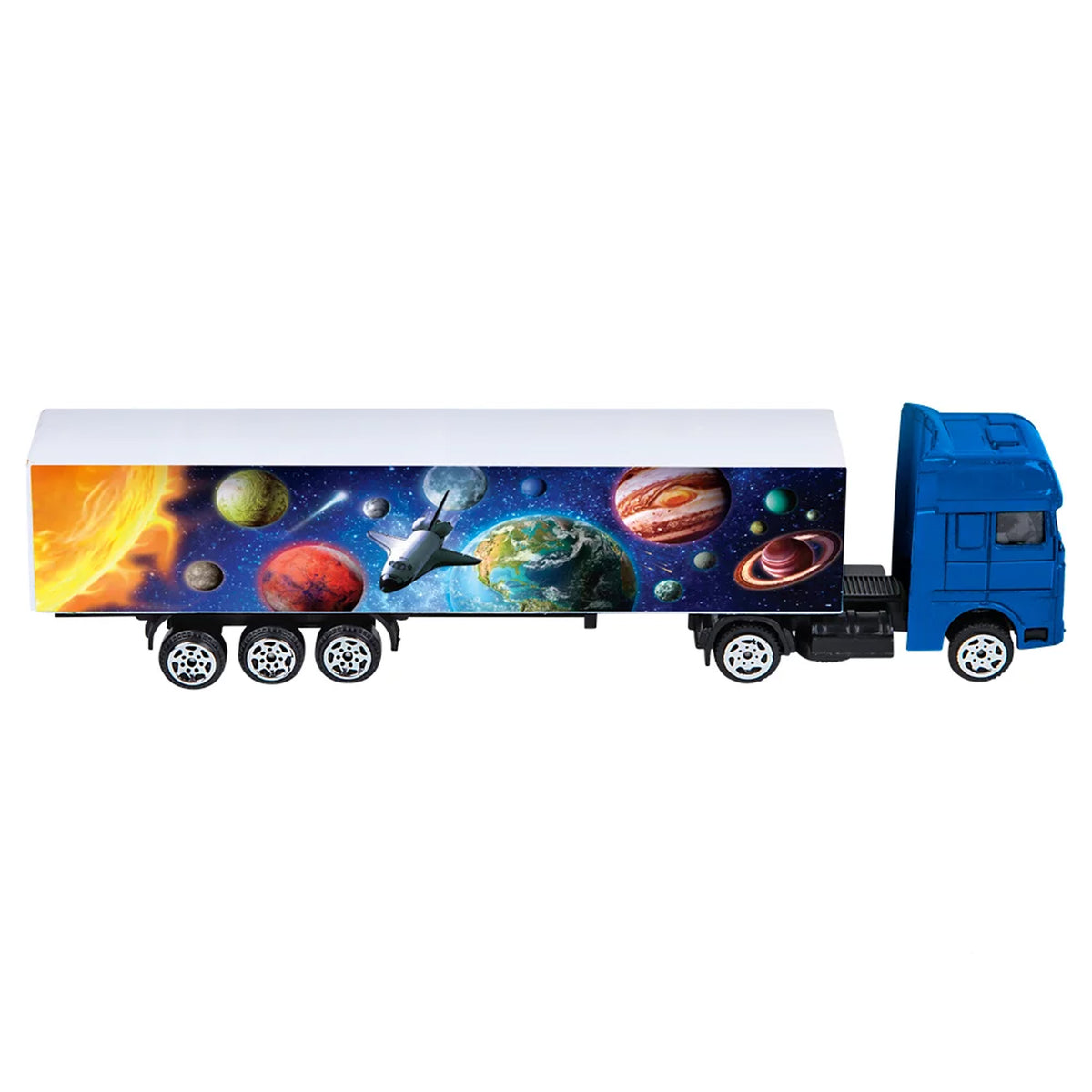 Space Print Trailer Tractor Kids Toy- 7''In Bulk