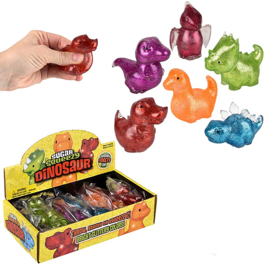 Dinosaur Squeeze Sugar Fidget Kids Toys In Bulk- Assorted