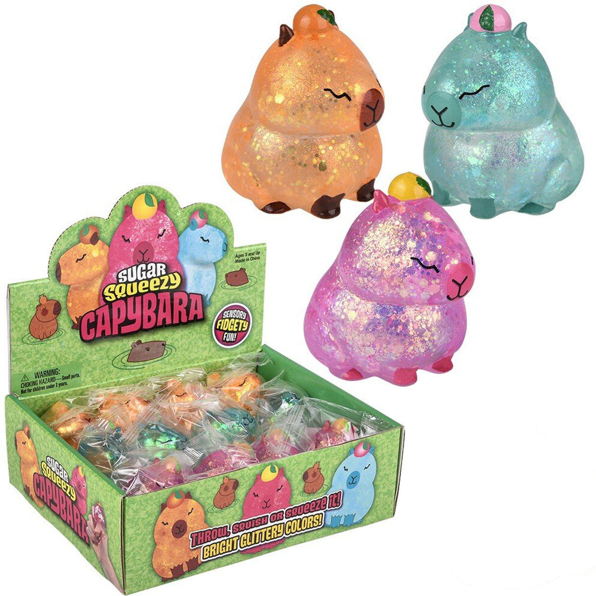 Squeezy Sugar Capybara Kids Toy in Bulk - Assorted