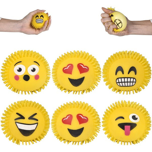 Squish And Stretch Gummi Emoticon Ball For Kids In Bulk