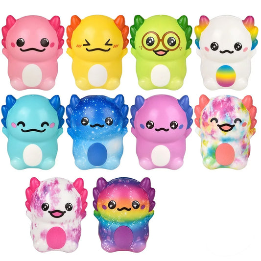 Axolotl Soft Squish Kids Toys In Bulk - Assorted