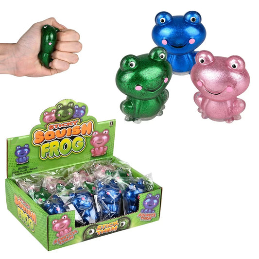 Sticky Squishy Frog Fidget Toys In Bulk- Assorted