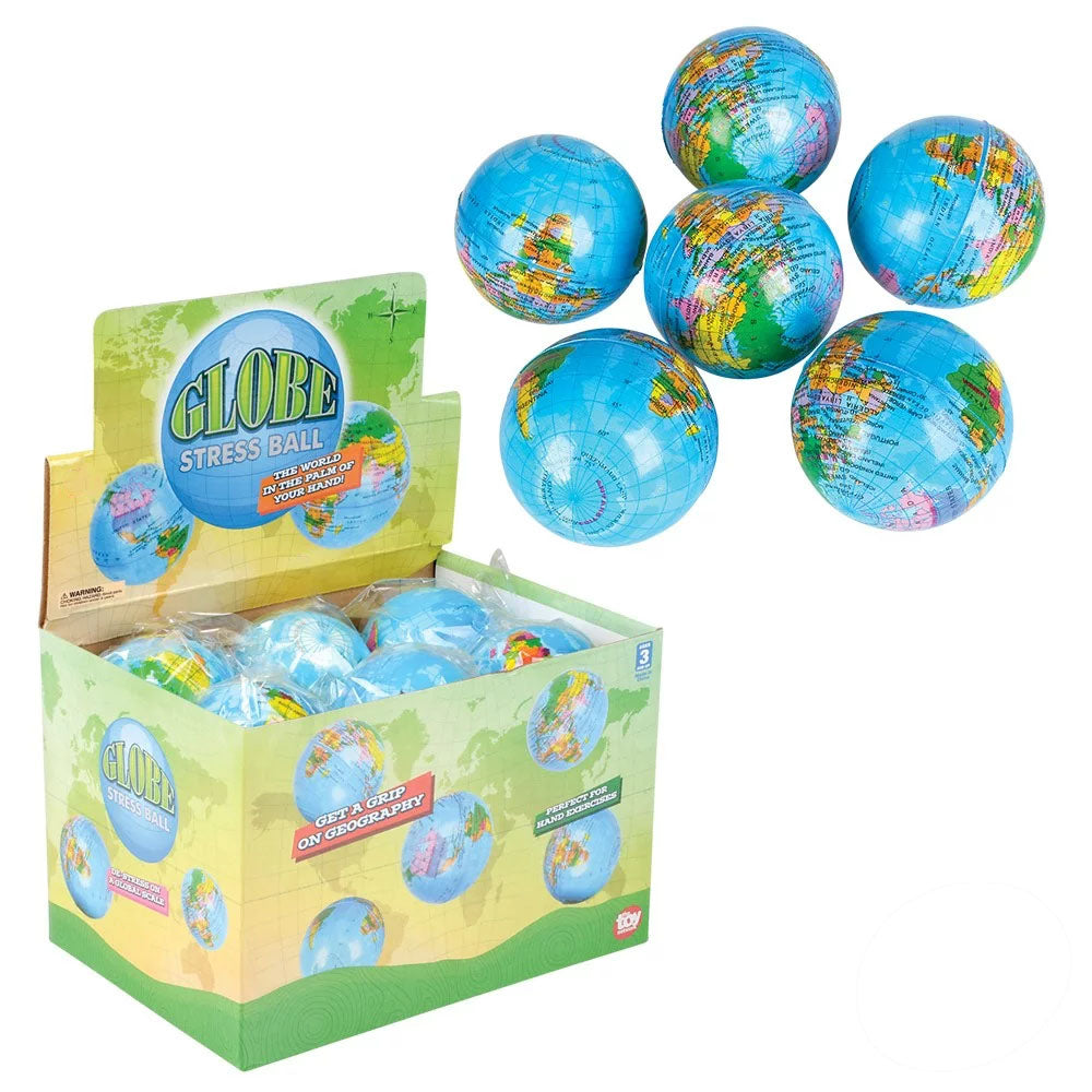 Globe Stress Ball Kids Toy In Bulk