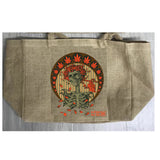 Queen of Hearts Marijuana Burlap Tote Bag - Stylish and Eco-Friendly (Sold By Piece)