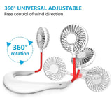 Wholesale Mini Neckband Fan with  USB Rechargeable & 360° Rotation Fan (Sold By Piece)