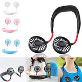 Wholesale Mini Neckband Fan with  USB Rechargeable & 360° Rotation Fan (Sold By Piece)