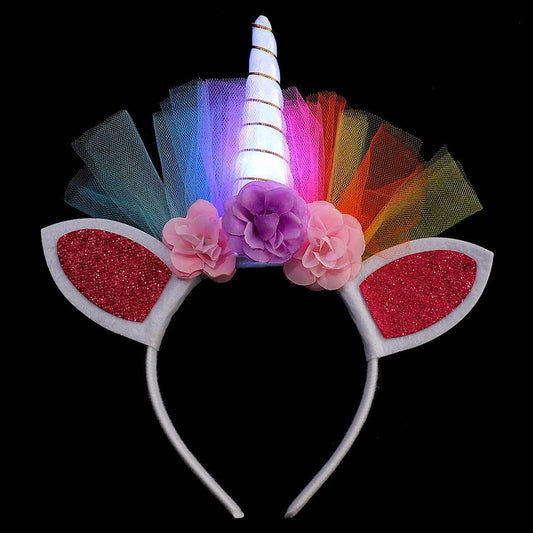 Light Up Unicorn Headbands In Bulk