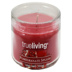 True Living 3oz Pomegranate Splash Scented Candle MOQ -14 pcs