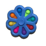 Wholesale 3.6 INCH RAINBOW FLOWER FIDGET & BUBBLE POP IT SILICONE STRESS RELIEVER TOY (sold by the piece or dozen)