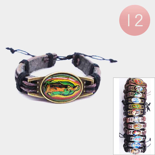 Faux Leather Adjustable Bracelets (1 Dozen=$14.99)